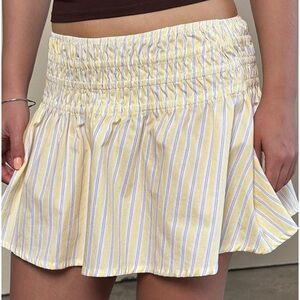 Motelrocks nessi mini skirt candy stripe yellow